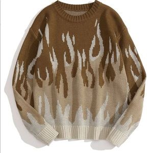 Retro Inspired Brown Sweater